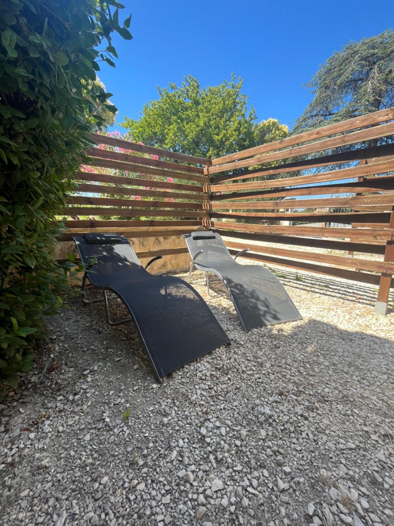 Studio Menthe-Clim-Terrain De Petanque-Piscine Collective Saint-Paul-Trois-Chateaux Luaran gambar